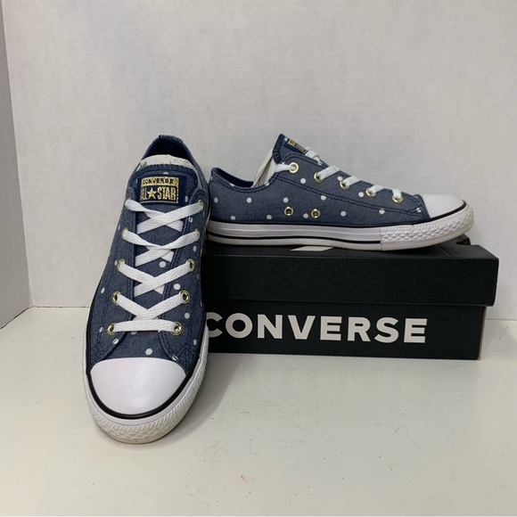 Converse Chuck Taylor All Star Madison Low Polka Dots size 4 Junior SUPER CLEAN - Picture 1 of 8